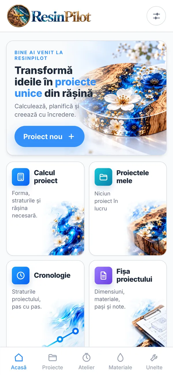 ResinPilot: Acasă
